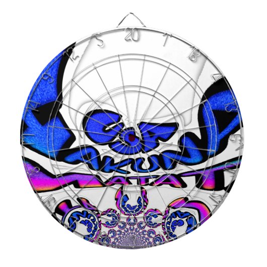 Mooie Verbazingwekkende USA Fun Text Art Pattern D Dartbord (Voorkant)