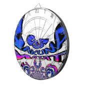 Mooie Verbazingwekkende USA Fun Text Art Pattern D Dartbord (Voorkant Rechts)