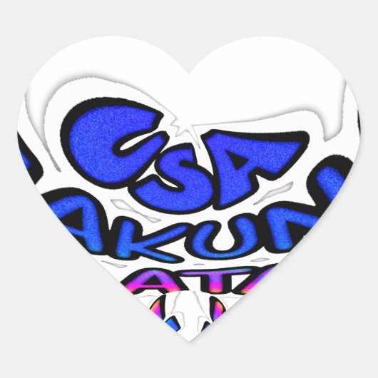 Mooie Verbazingwekkende USA Fun Text Art Pattern D Hart Sticker (Voorkant)