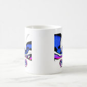 Mooie Verbazingwekkende USA Fun Text Art Pattern D Koffiemok (Center)