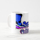 Mooie Verbazingwekkende USA Fun Text Art Pattern D Koffiemok (Voorkant links)