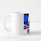 Mooie Verbazingwekkende USA Fun Text Art Pattern D Koffiemok (Links)