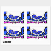 Mooie Verbazingwekkende USA Fun Text Art Pattern D Rechthoekige Sticker (Vel)