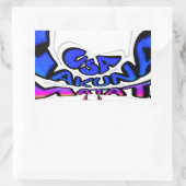 Mooie Verbazingwekkende USA Fun Text Art Pattern D Rechthoekige Sticker (Tas)