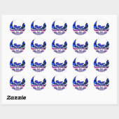 Mooie Verbazingwekkende USA Fun Text Art Pattern D Ronde Sticker (Vel)