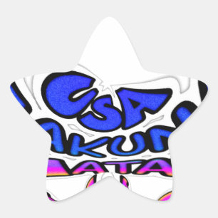 Mooie Verbazingwekkende USA Fun Text Art Pattern D Ster Sticker