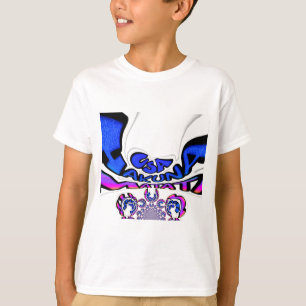 Mooie Verbazingwekkende USA Fun Text Art Pattern D T-shirt