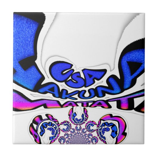 Mooie Verbazingwekkende USA Fun Text Art Pattern D Tegeltje (Voorkant)