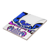 Mooie Verbazingwekkende USA Fun Text Art Pattern D Tegeltje (Zijkant)