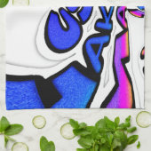 Mooie Verbazingwekkende USA Fun Text Art Pattern D Theedoek (Gevouwen)