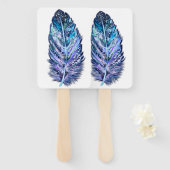 Mooie Veren Hand Fan Handwaaier (Voorkant en achterkant)
