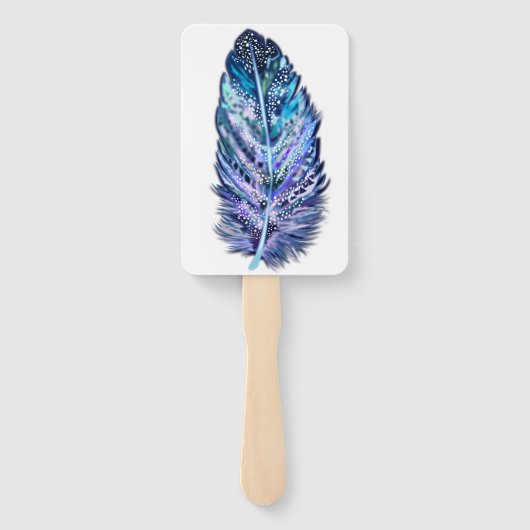 Mooie Veren Hand Fan Handwaaier (Achterkant)