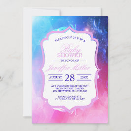 Mooie veren in de ruimte. kaart