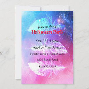 Mooie veren in de ruimte. kaart