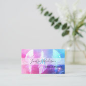 Mooie veren in de ruimte. visitekaartje (Staand voorkant)