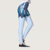 Mooie veren veren - Exotic Mini Skirt - Blauw Leggings (Rechts)