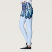 Mooie veren veren - Exotic Mini Skirt - Blauw Leggings (Links)