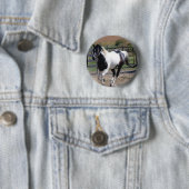 Mooie verf pinto-paard ronde button 5,7 cm (In situ)