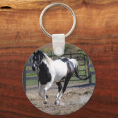 Mooie verf pinto-paard sleutelhanger (Voorkant)