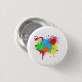 Mooie verfspatten-schilderkunst Abstracte kunstsch Ronde Button 3,2 Cm (Voorkant /achterkant)