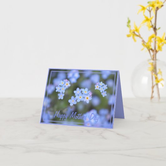 Mooie vergeet-mij-niet-bloemen Moederdag Kaart (Gele Bloem)