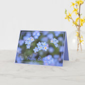 Mooie vergeet-mij-niet bloemen verjaardag kaart (Gele Bloem)