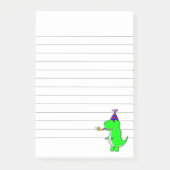 Mooie verjaardag dinosaurus met strepen post-it® notes (Voorkant)