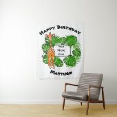 Mooie verjaardag savanne-giraf  | tropisch bos Ta Wandkleed (In situ)