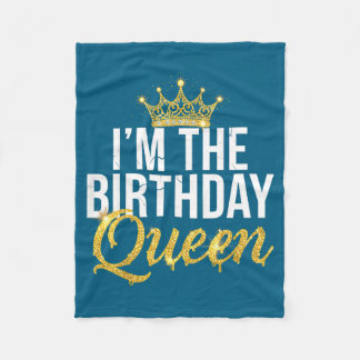 Mooie Verjaardags Koningin Trendy Feest Viering Fleece Deken