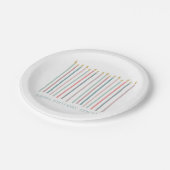 Mooie verjaardagskaarsen papieren bordje (Gekanteld)