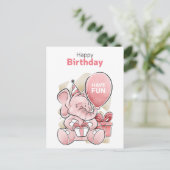 Mooie verjaardagskaart briefkaart (Staand voorkant)