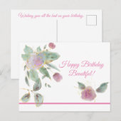 Mooie verjaardagskaart briefkaart (Voorkant / Achterkant)