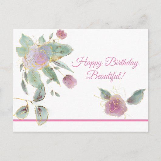 Mooie verjaardagskaart briefkaart (Voorkant)