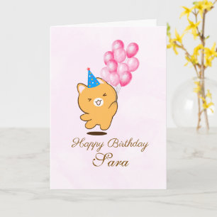 Mooie verjaardagskaart met felicitatie kaart