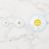 Mooie verjaardagsmadeliefjesbloemen confetti (Voorkanten)