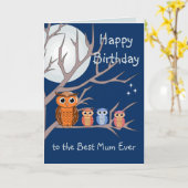 Mooie verjaardagsuil Vouwkaart Kaart (Gele Bloem)