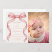 Mooie verjaardagsuitnodiging met foto kaart (Voorkant / Achterkant)