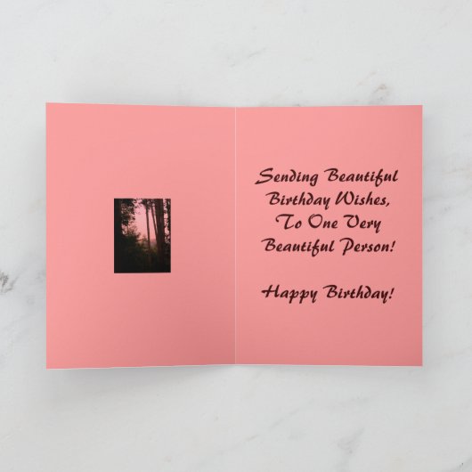 Mooie verjaardagswensen Wenskaart Kaart (Binnen)