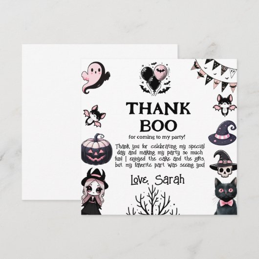 Mooie Verkleed Partij Halloween Uitnodiging (Voorkant / Achterkant)