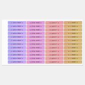 Mooie verloop kleur gecodeerde ster naam Waterdich Labels (Vel)