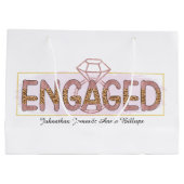 Mooie verlovingsfeest met namen groot cadeauzakje (Achterkant)