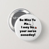 Mooie verpleegkundige Button (Voorkant /achterkant)