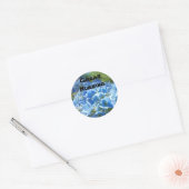 Mooie verpleegsticker Blue Hydrangea Bloemen Ronde Sticker (Envelop)