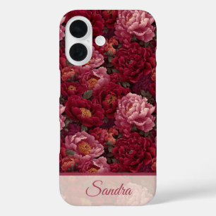 Mooie verrassingsverjaardag Pioenroos op maat iPhone 16 Hoesje