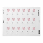 Mooie verraste varken etiket (Full Sheet)