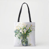Mooie vers geplukte Calla Lilies Tote Bag (Voorkant)