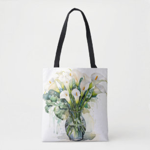 Mooie vers geplukte Calla Lilies Tote Bag