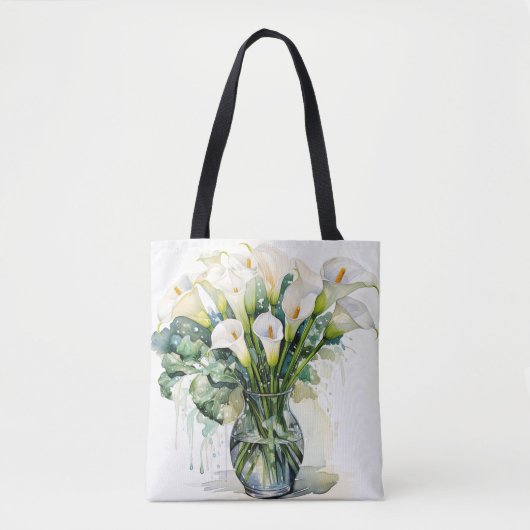 Mooie vers geplukte Calla Lilies Tote Bag (Voorkant)