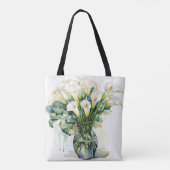 Mooie vers geplukte Calla Lilies Tote Bag (Achterkant)