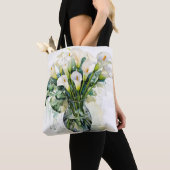 Mooie vers geplukte Calla Lilies Tote Bag (Dichtbij)